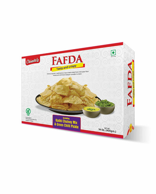 Chheda's Fafda with Chutney & Pickle 400gm - Snacks - kerala grocery store in canada