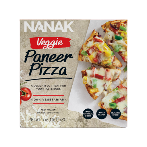 Nanak Veggie Paneer Pizza 483g - Frozen - punjabi grocery store near me