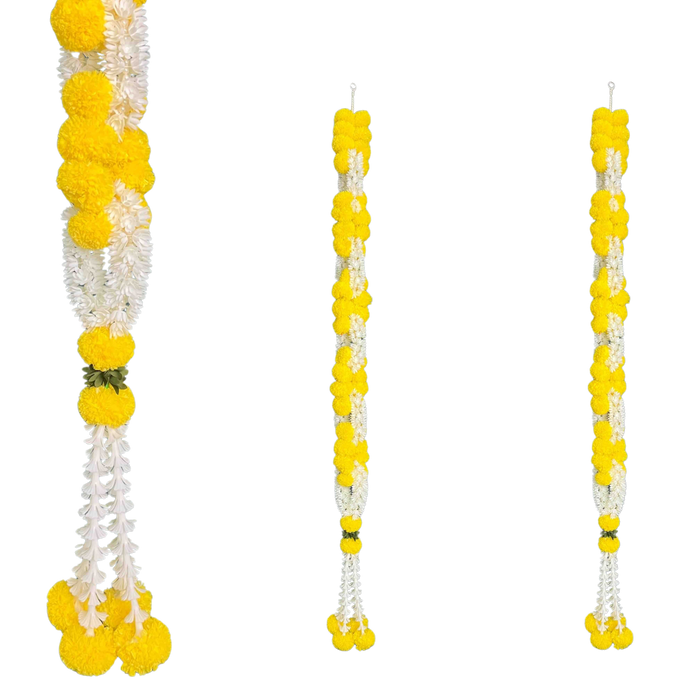 Marigold-Mogra Garland Yellow