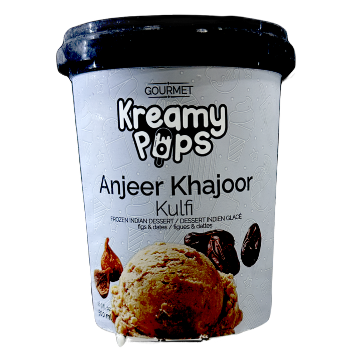 Kreamy Pops Anjeer Khajoor Kulfi Tub 500ml