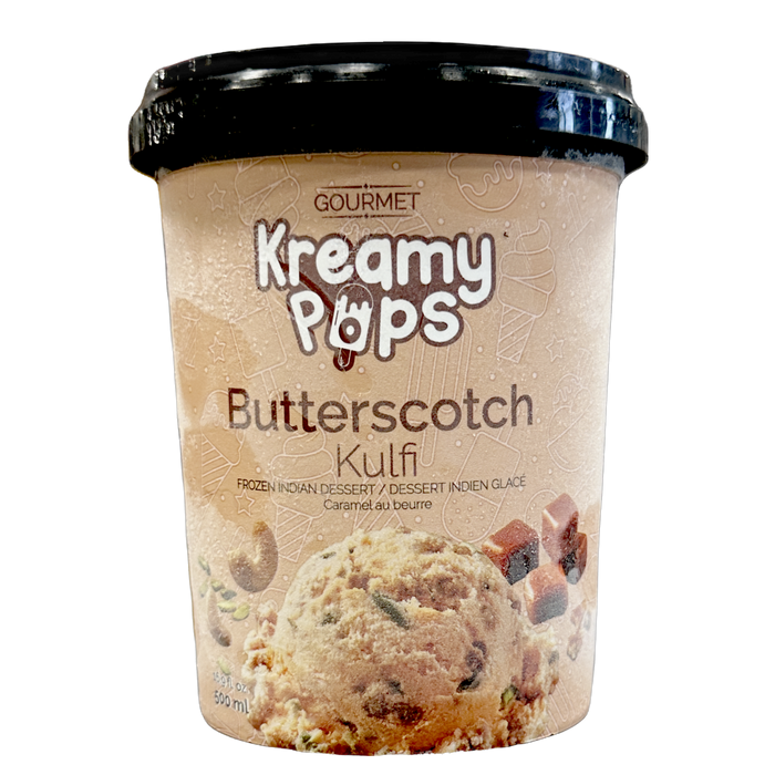 Kreamy Pops Butterscotch Kulfi Tub 500ml
