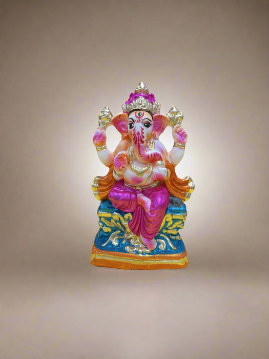 Ganesh Statue Coloured 6" (Eco-Friendly)