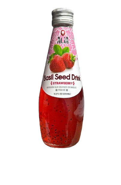 basil seed drink with strawberry flavor Alia Basil Seed Drink Strawberry 290ml — Spice Divine