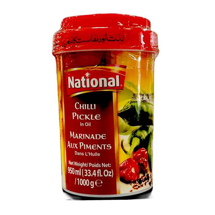 National Green Chilli Pickle 1000g