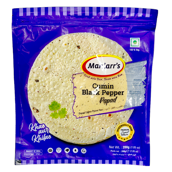 Maniarr’s Cumin Black Pepper Papad 200g