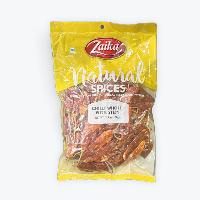 Zaika Chilli Whole With Stem 100g