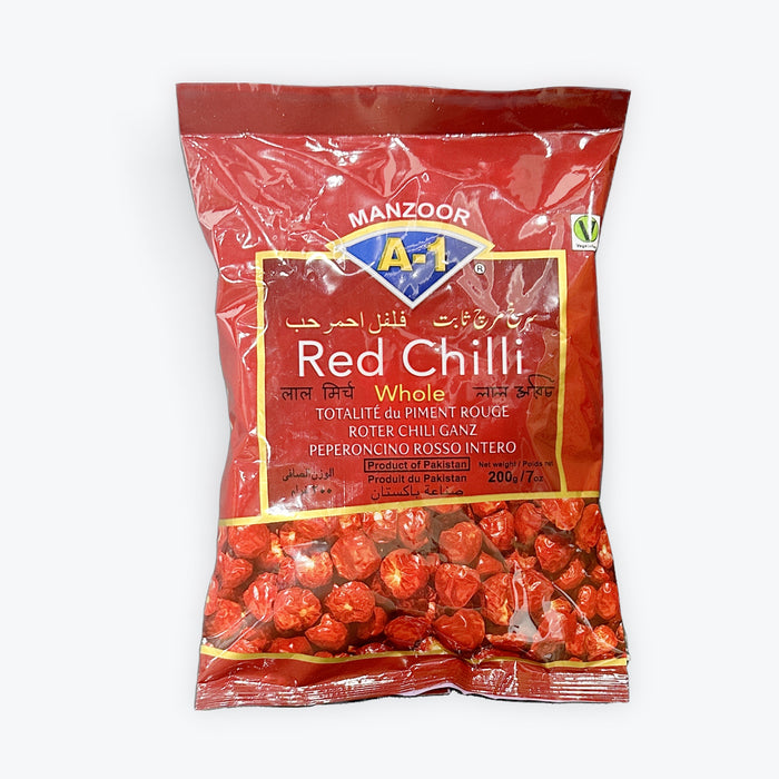 A-1 Red Chilli Whole Round 200g