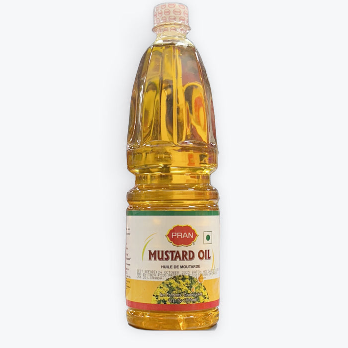 Pran Mustard Oil 1L — bottle of cold-pressed mustard oil with label