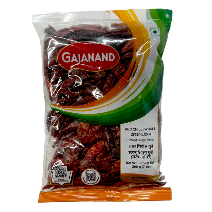 Gajanand Chilli Whole Kashmiri Stemless 200g