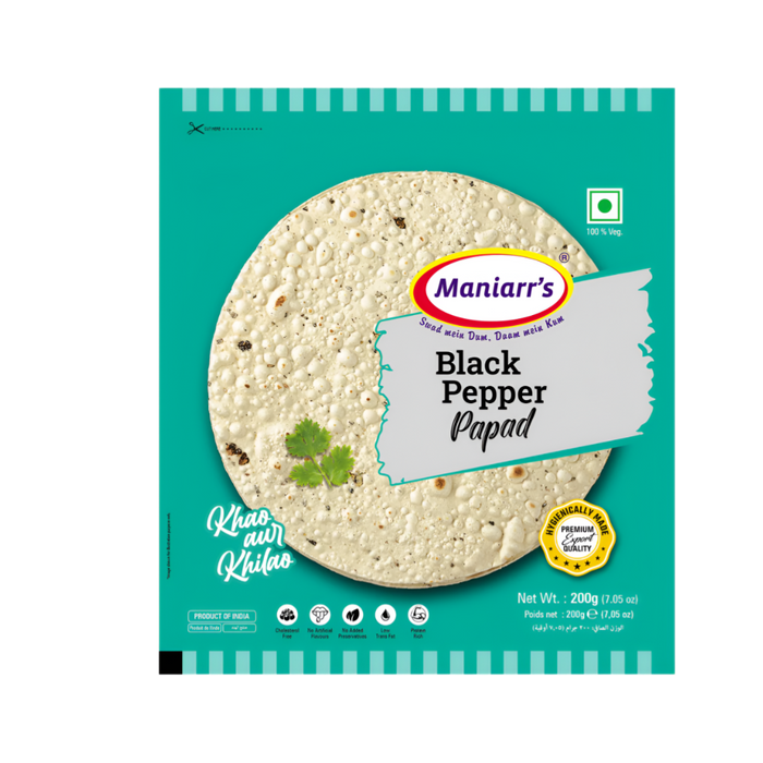 Maniarr's Black Pepper Papad 200g