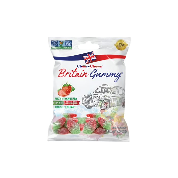 Britain Gummy Fizzy Strawberry 80gm