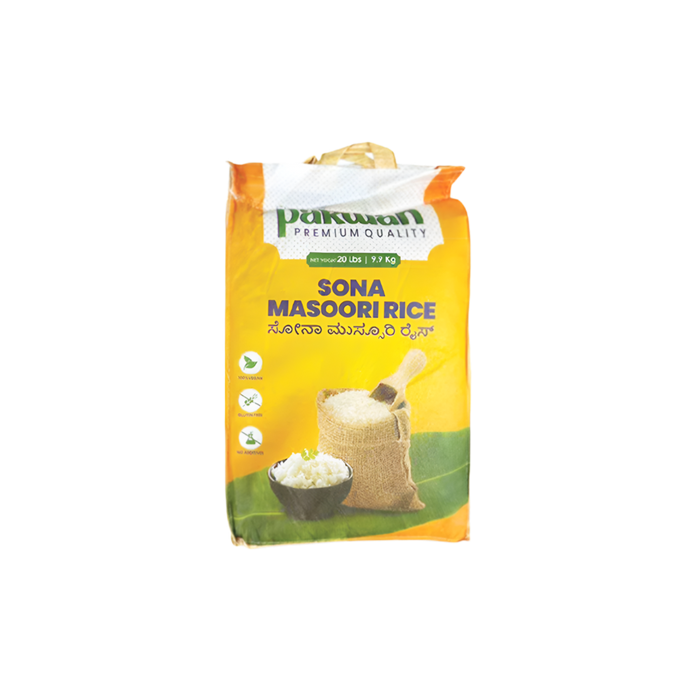 Pakwan Premium Sona Masoori rice 20lb