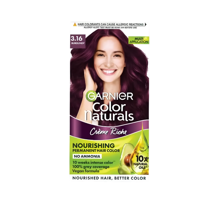 Garnier Color Naturals Creme Hair Color - 3.16 Burgundy - Hair Color - bangladeshi grocery store near me