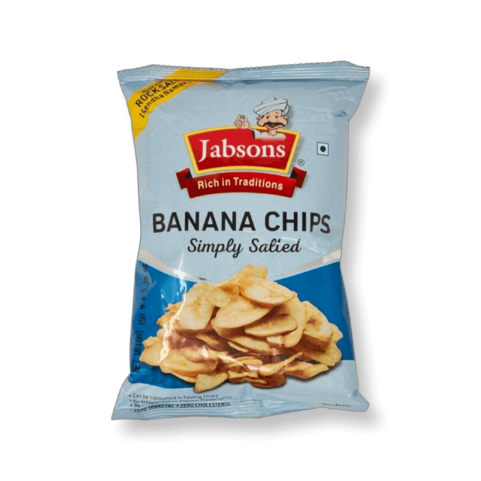 Jabsons Bananana Chips Simply Salted 150g - Snacks - Best Indian Grocery Store