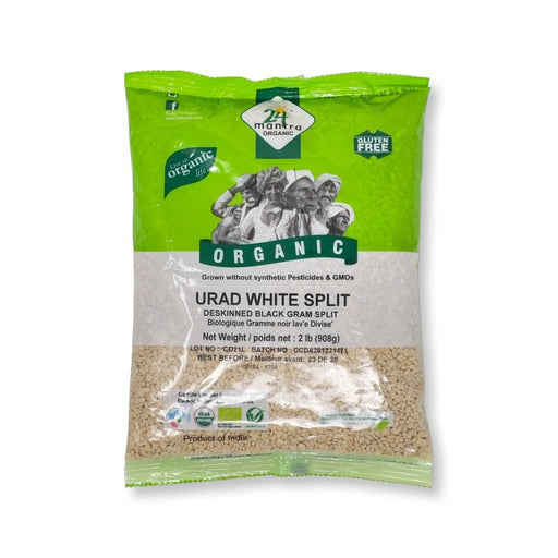 24 Mantra Organic Urad White Split 2lb - Lentils | indian grocery store in brantford