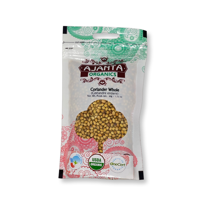 Ajanta Organic Corriander Whole (Corriander Seeds) 50g - Spices | indian grocery store in kingston