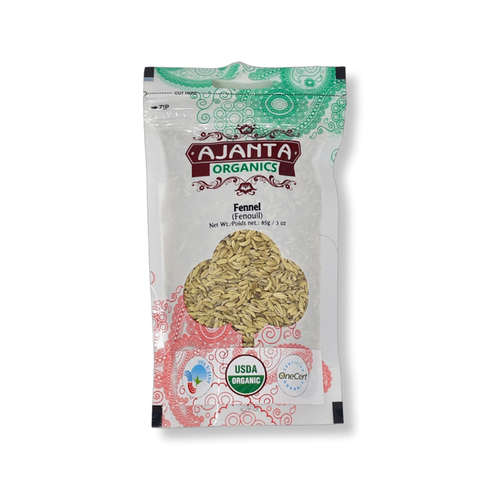 Ajanta Organic Fennel Whole 85g - Spices | indian grocery store in Halifax