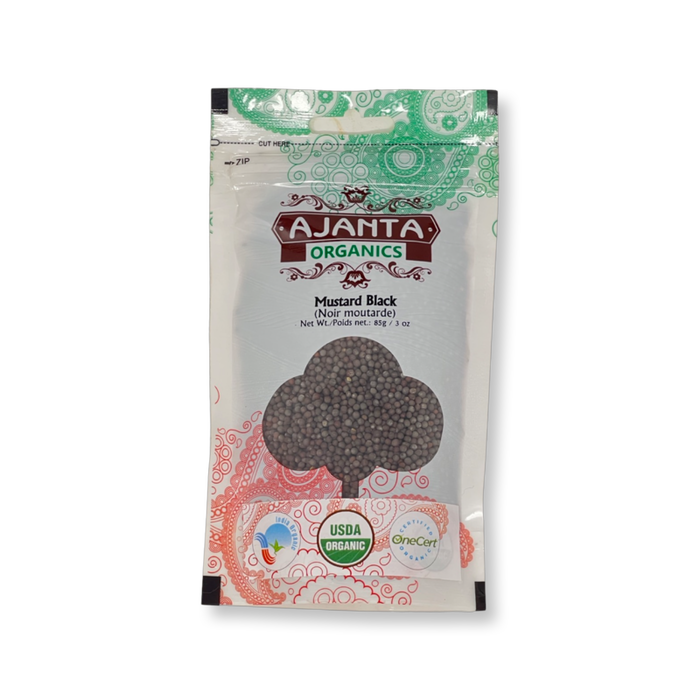 Ajanta Organic Mustard Seeds Black 85g - Spices - sri lankan grocery store near me