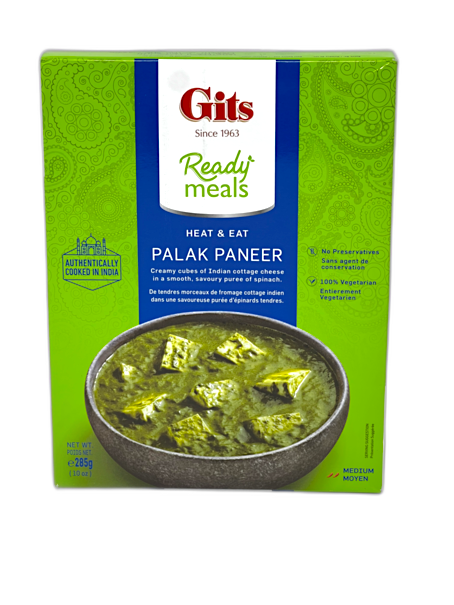 Gits Ready Meal Palak Paneer 285gm - Ready To Eat | indian grocery store in kitchener