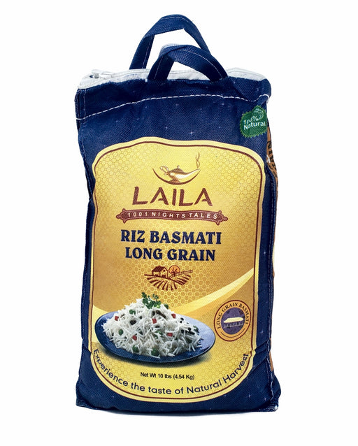 Super Laila Basmati Long Grain Rice 10lbs (4.54 kg) - Rice - bangladeshi grocery store in canada