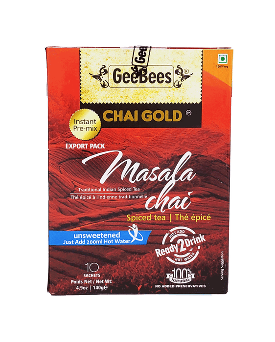 GeeBees Chai Gold Masala Chai - Instant Mixes | surati brothers indian grocery store near me