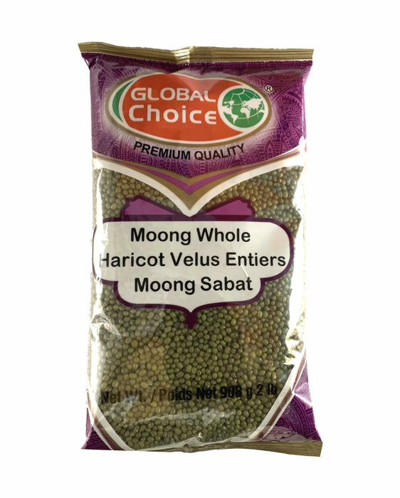 Global Choice Moong Whole 908gm ( Moong Sabut 2lb) - Lentils - Spice Divine Canada