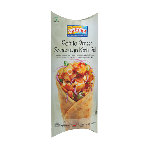 Ashoka Potato Paneer Schezwan Kathi Roll 200gm - Frozen - Spice Divine Canada