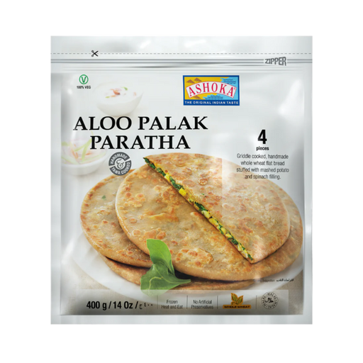 Ashoka Frozen Aloo Palak Paratha 400g (4pc) - Frozen | indian grocery store in barrie