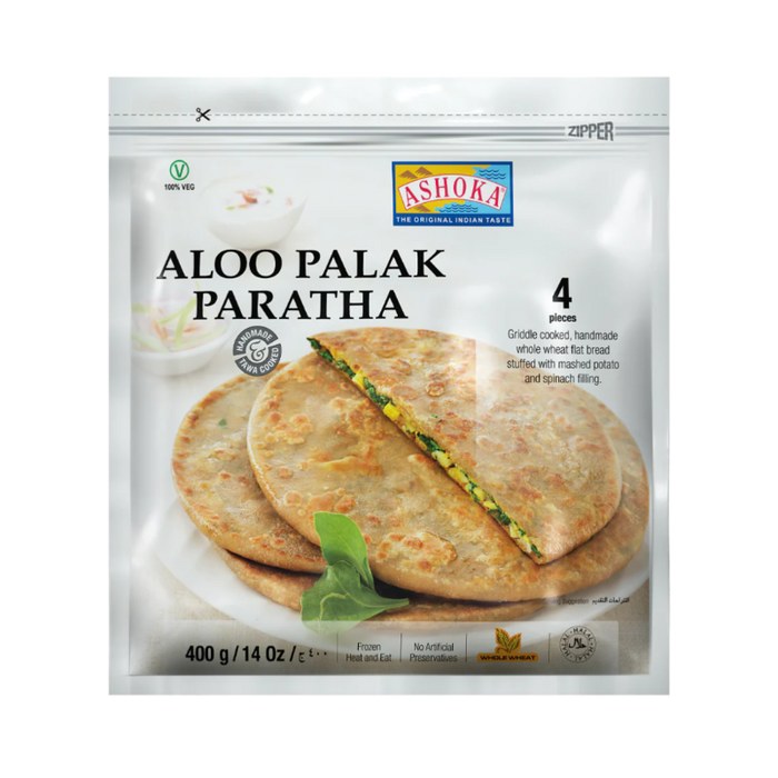 Ashoka Frozen Aloo Palak Paratha 400g (4pc) - Frozen | indian grocery store in barrie