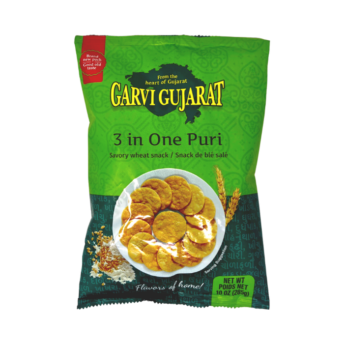 Garvi Gujarat 3 in One Puri - Snacks | indian grocery store in Fredericton