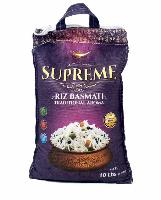 Supreme Basmati Traditional Aroma Rice 10lb (4.54Kg) - Rice | indian grocery store in cornwall