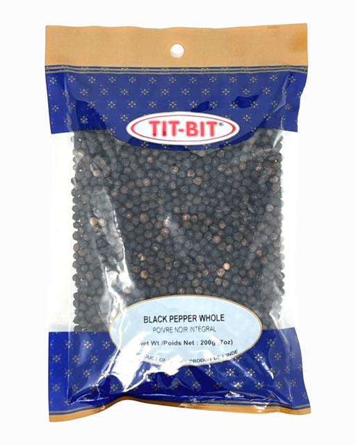 Tit-Bit Black Pepper Whole 200g - Spices - east indian supermarket