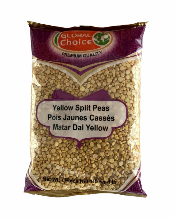 Global Choice Yellow Split Peas 1.8kg ( Matar Dal 4lb) - Lentils - the indian supermarket