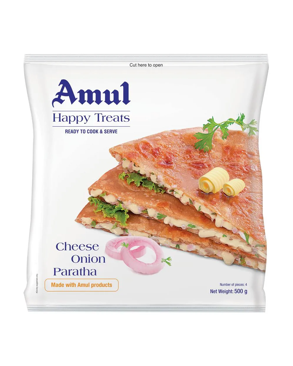 Amul Cheese Onion Paratha 500g — Spice Divine