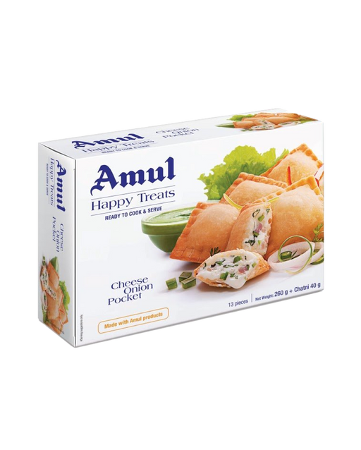 Amul Cheese Onion Samosa Pockets 300g - Frozen - sri lankan grocery store in canada