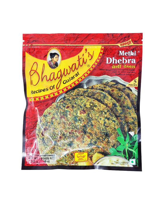 Bhagwatis Methi Dhebra 285g - Frozen | indian grocery store in pickering