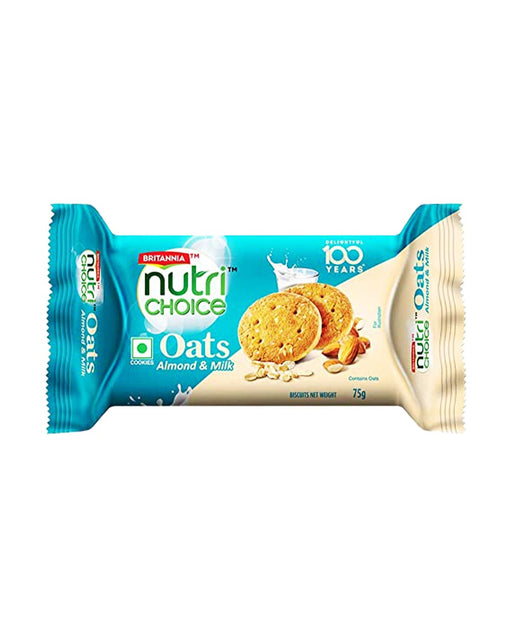 Britannia Nutri Choice Oats Almond Milk Cookies - Biscuits | indian grocery store in Charlottetown