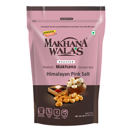 Makhana Walas Himalayan pink salt Roasted makhana 60g - Snacks - the indian supermarket