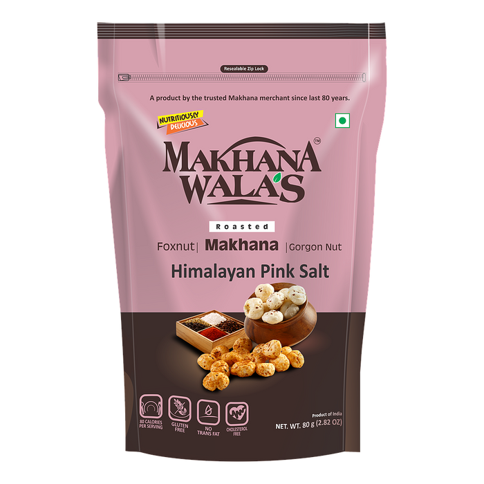 Makhana Walas Himalayan pink salt Roasted makhana 60g - Snacks - the indian supermarket