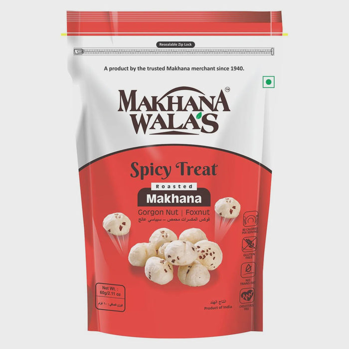 Makhana Walas Spicy treat Roasted makhana 60g - Snacks | indian grocery store in pickering