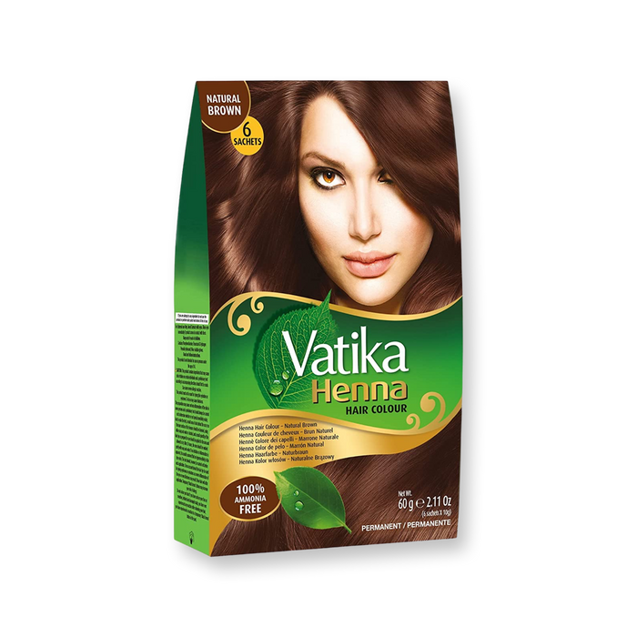Dabur Vatika Henna Natural brown Hair colour 60g - Hair Color | indian grocery store in barrie