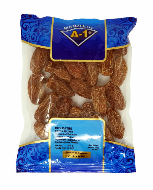 Manzoor A-1 Dry Dates 200gm - Dry Nuts - punjabi grocery store in canada