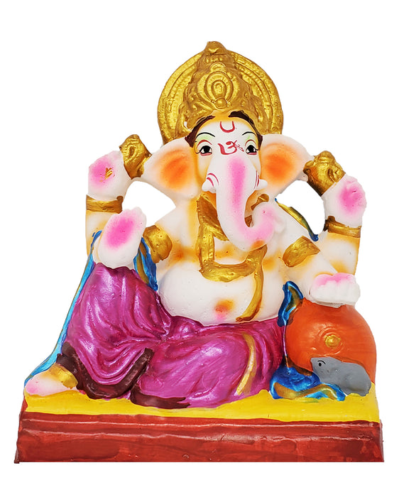 8" Eco-Friendly Ganesh Peshwai - Statues - Indian Grocery Store
