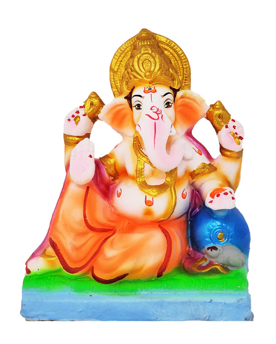 8" Eco-Friendly Ganesh Peshwai - Statues | surati brothers indian grocery store near me