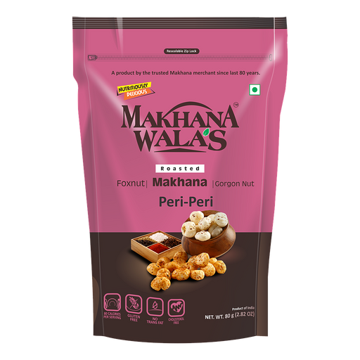 Makhana Walas Peri Peri Roasted Makhana 60g - Snacks | indian grocery store in Ottawa
