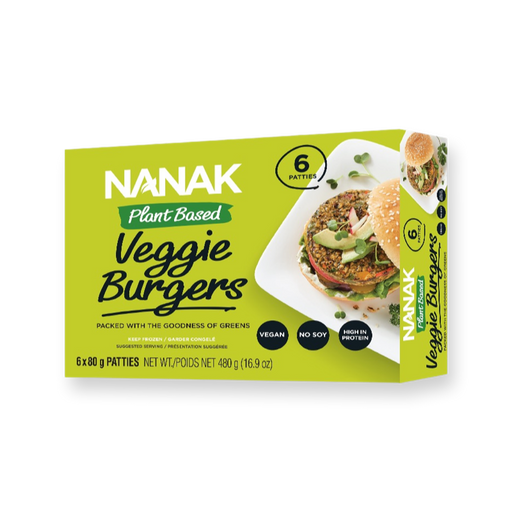 Nanak plant based veggie Burger (6 Patties) - Indian Grocery Home Delivery