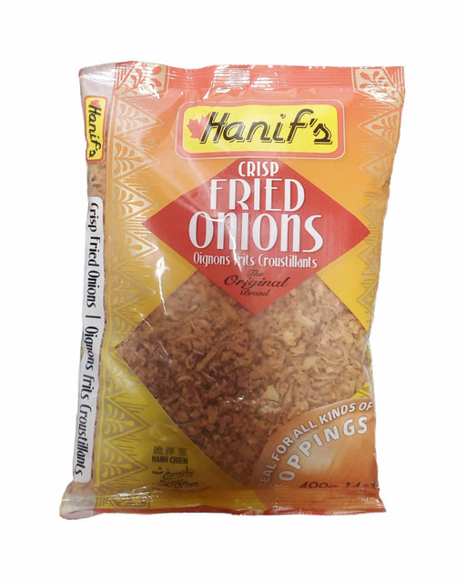 Hanif's Crisp Fried Onions 400gm - Indian Grocery Canada