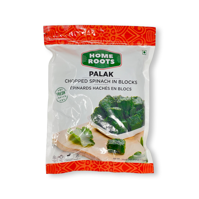 Home Roots Palak (Chopped Spinach in Blocks) 312g - Frozen - indian grocery store in canada