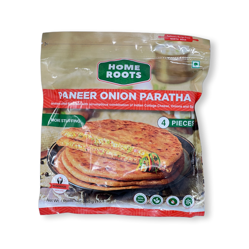 Home Roots Paneer Onion Paratha (4 pcs) 380g - Frozen | indian grocery store in cornwall