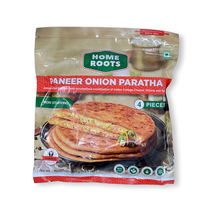 Home Roots Paneer Onion Paratha (4 pcs) 380g - Frozen | indian grocery store in cornwall
